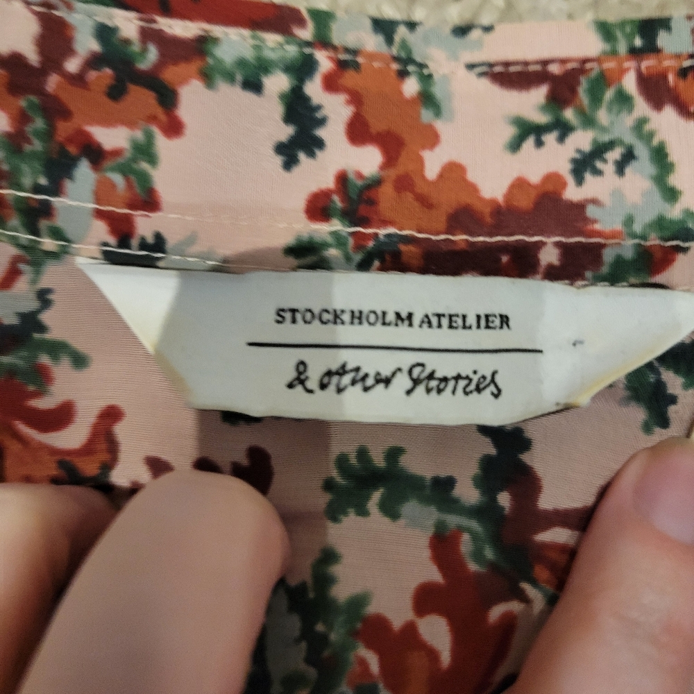 & Other Stories Silk Floral Blouse - Picture 6 of 12